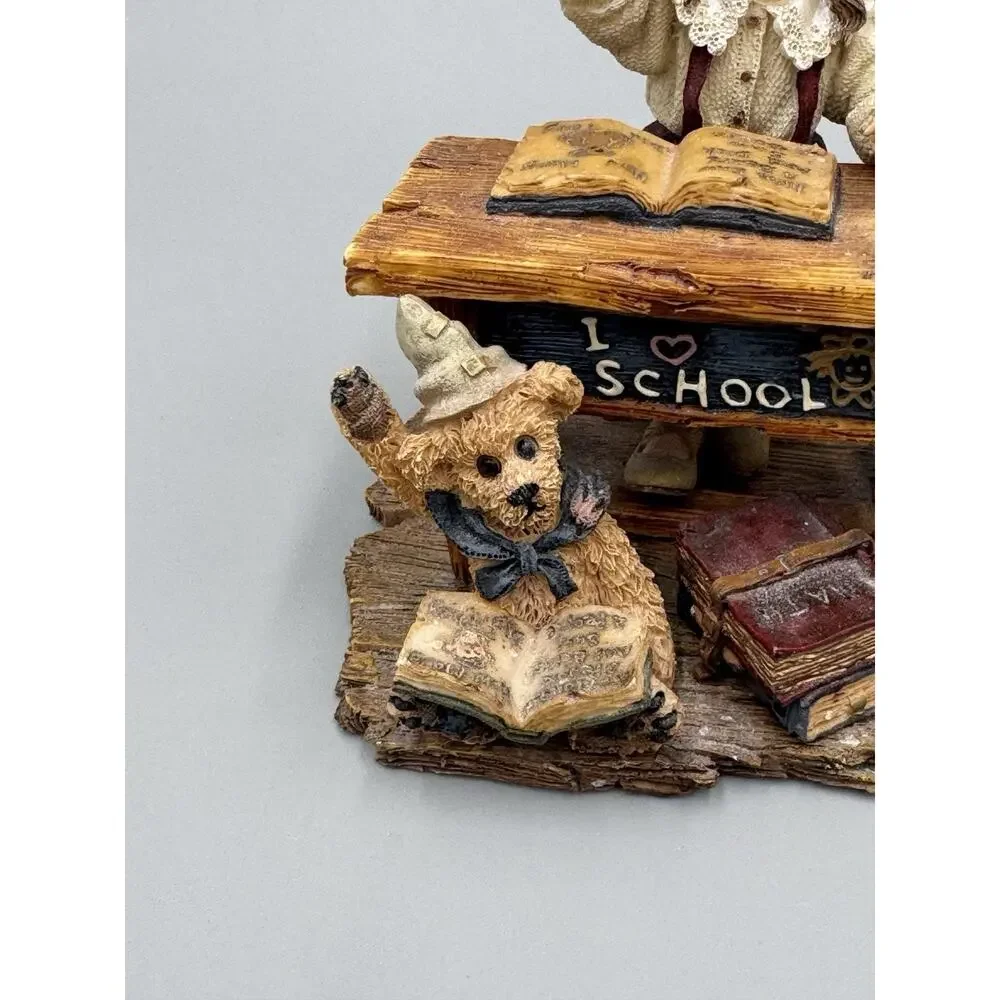 1999 Boyds Yesterdays' Child Dollstone, Stephanie w/Jim..School Days, #3540